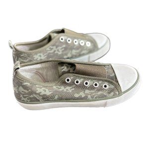 TUCKER+TATE Youth Olive/Sage Green Camo Print Slip-On Sneakers